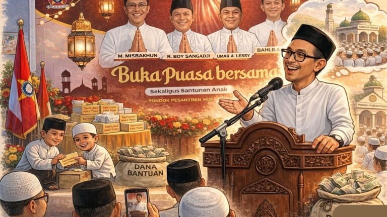 Tangis Haru di Pesantren Liang, SOKSI Maluku Salurkan 1 Ton Beras